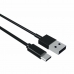 USB A - USB C kaapeli Contact (1 m) Musta