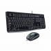 Клавиатура и оптична мишка Logitech Desktop MK120 Черен Qwerty US