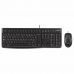 Оптические клавиатура и мышь Logitech Desktop MK120 Чёрный Qwerty US