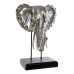 Statua Decorativa DKD Home Decor RF-177266 42 x 30 x 56 cm Elefante Argentato Nero Resina Coloniale Legno MDF