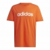 Camiseta de Manga Corta Hombre Adidas  Essentials Embroidered Linear Naranja