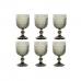 Set of cups Home ESPRIT Grey Crystal 240 ml (6 Units)