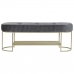 Sittpall DKD Home Decor Grå Gyllene Metall 120 x 40 x 45 cm