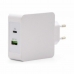 Φορτιστής USB Τοίχου TooQ TQWC-2SC03WT Λευκό 48 W