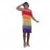 Disfraz para Adultos My Other Me Rainbow  Multicolor Vestido Con flecos Talla 54