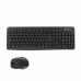 Teclado e Rato CoolBox COO-KTR-02W Preto Espanhol Qwerty espanhol