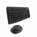 Teclado e Rato CoolBox COO-KTR-02W Preto Espanhol Qwerty espanhol