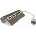 Hub USB CoolBox COO-HU4ALU2 Argentato