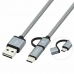 Kabel USB do Micro USB i USB C CoolBox COO-CAB-U2MC-GR     