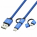 Cablu USB la Micro USB și USB C CoolBox COO-CAB-U2MC-BL     