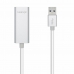 Adaptador Ethernet a USB Aisens Conversor USB 3.0 A Ethernet Gigabit 10/100/1000 Mbps, 15 cm Blanco 15 cm