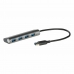 Hub USB i-Tec U3HUB448 Prateado Preto Cinzento