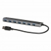 HUB USB i-Tec U3HUB778 Srebrzysty Czarny Szary