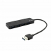 4 Portos USB Hub i-Tec U3CHARGEHUB4 Fekete