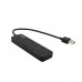 4-Port USB Hub i-Tec U3CHARGEHUB4 Schwarz