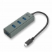 USB elosztó i-Tec C31HUBMETAL403 USB x 4 Szürke Fekete