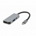 USB-HUB GEMBIRD A-CM-COMBO3-02 Silvrig 87 W (1 antal)