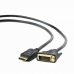 Adaptador DisplayPort para adaptador DVI GEMBIRD CC-DPM-DVIM-6 1080 px 1,8 m Preto 1,8 m