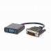 Adaptador DVI para VGA GEMBIRD A-DVID-VGAF-01 Preto 20 cm