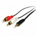 3,5 mm 2 RCA Jack audiokábel Startech MU3MMRCA             0,9 m Fekete