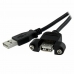 USB kábel USB M Startech USBPNLAFAM1 Čierna 30 cm