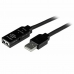 USB Hosszabítókábel Startech USB2AAEXT20M Fekete 20 m 20 cm