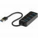 Hub USB Startech HB30A4AIB Noir