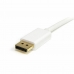 Cablu DisplayPort Mini la DisplayPort Startech MDP2DPMM2MW          (2 m) Alb 4K Ultra HD