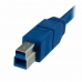 Kabel USB A naar USB B Startech USB3SAB1M            Blauw