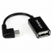 Cabo USB para Micro USB Startech UUSBOTGRA            Preto