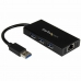 USB-разветвитель Startech ST3300GU3B Чёрный