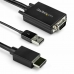 Adaptador HDMI para VGA Startech VGA2HDMM2M Preto