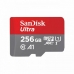 Micro-SD memóriakártya adapterrel SanDisk Ultra 256 GB