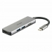 USB-keskitin C D-Link DUB-M530 4K Ultra HD Harmaa