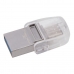 USB-tikku Kingston DataTraveler MicroDuo 3C 64 GB Musta Purppura 64 GB
