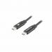 USB-C-kábel Lanberg CA-CMCM-40CU-0010-BK Fekete 1 m (1 egység)