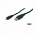 Kabel Micro USB Digitus A/micro-B, 3m Schwarz 3 m