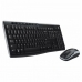 Tastatur med Trådløs Mus Logitech MK270 Svart Spansk Spansk Qwerty