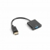 Adaptador DisplayPort para VGA Lanberg AD-0002-BK Preto