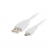 Cable USB a micro USB Lanberg CA-USBM-10CC-0018-W Blanco 1,8 m (1 unidad)