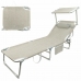 Strand solbad Colorbaby Foldbar Beige 188 x 58 x 30 cm