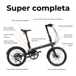 Xiaomi QiCYCLE C2 City cycle, Connected, Pedal assistance, Up to 65km, 8  speeds, LED screen, Basket incl, Black