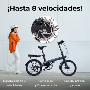 Xiaomi QiCYCLE C2 City cycle, Connected, Pedal assistance, Up to 65km, 8  speeds, LED screen, Basket incl, Black