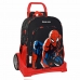 Školski Ruksak s Kotačima Safta Crna Spiderman Crvena 33 x 14 x 42 cm