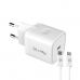 Vægoplader + USB kabel Celly iPhone Hvid 20 W