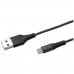 Kabel USB naar Lightning Celly USBLIGHTNYL25BK Zwart 25 cm