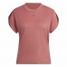 Kortærmet T-shirt til Kvinder Adidas trainning Floral  Mørk pink
