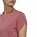 Lühikeste varrukatega T-särk, naiste Adidas trainning Floral  Tume roosa