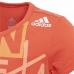 Vaikiška Marškinėliai su trumpomis rankovėmis Adidas Graphic Tee Oranžinė