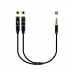 Cavo Audio Jack (3,5 mm) Divisore NANOCABLE 10.24.1202 Bianco Nero